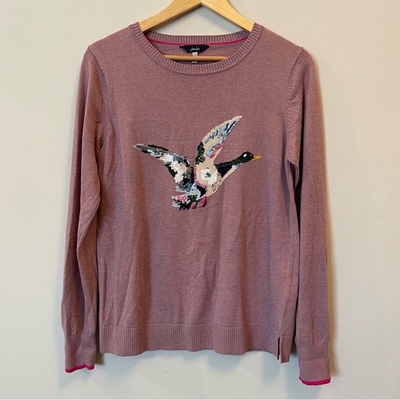 Joules Tops - Joules Miranda Luxe Women's Sweater Sequin Pink Duck Size 8